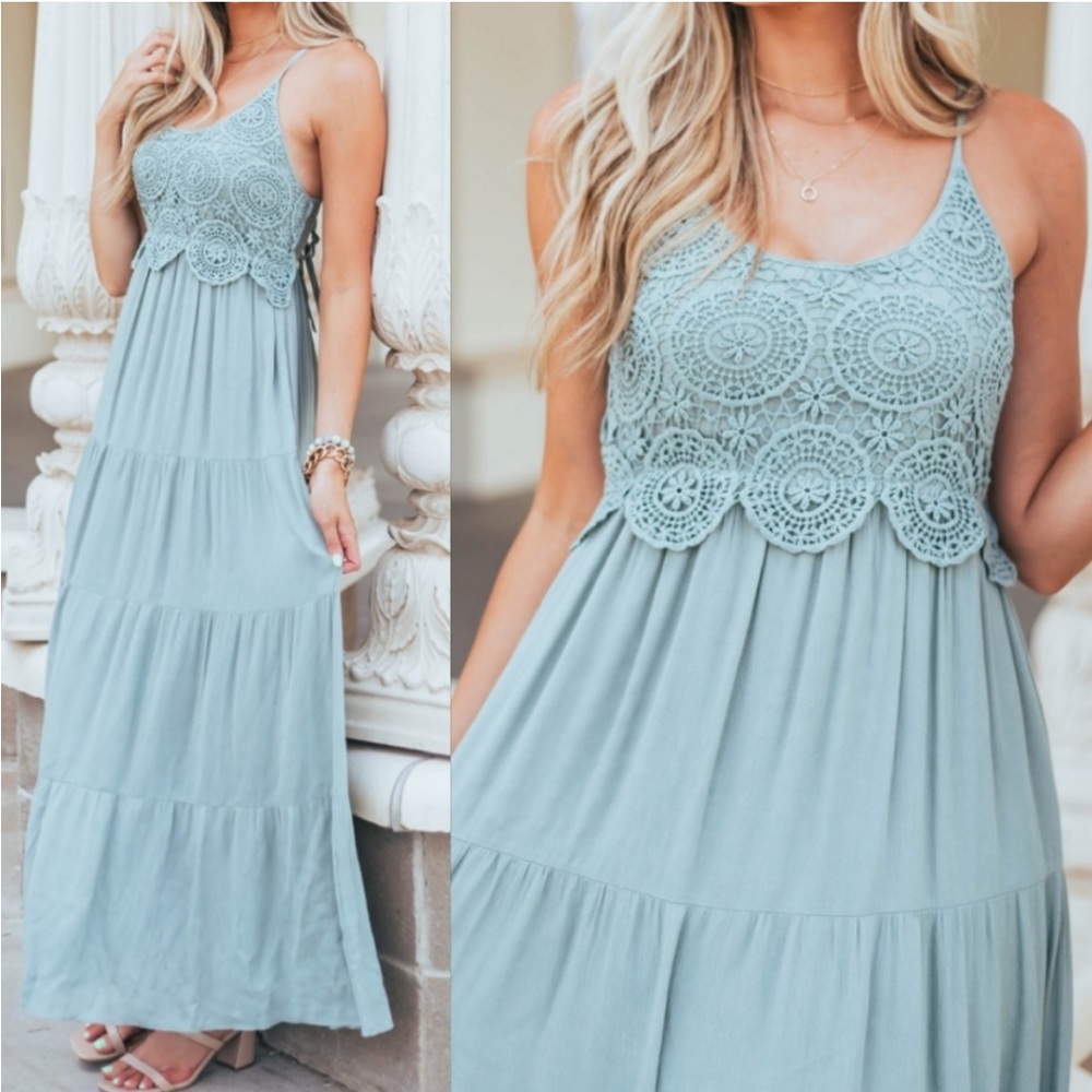 Crochet Top Maxi Dress
